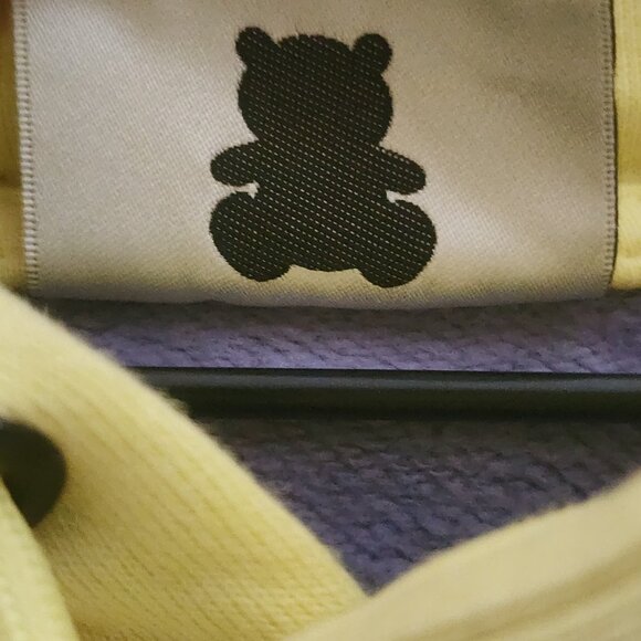 Teddy Fresh Hoodie Mens Medium Pullover Pastel Colorblock Purple Pink Blue Yello - Picture 5 of 11